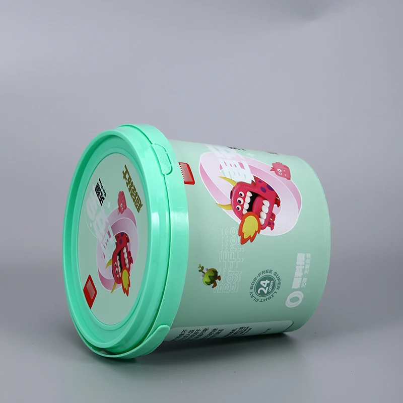 Custom Logo Printed Food Grade Reusable Ice Cream Cup With Lid Handle Food Packaging