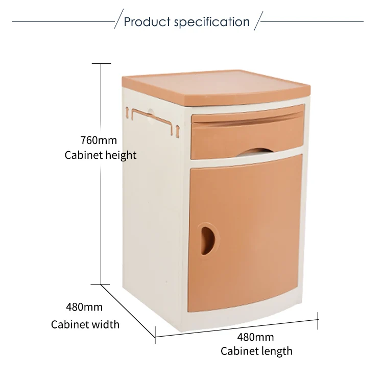 
ABS bedside table bedside table plastic cabinet for hospital sanatorium 