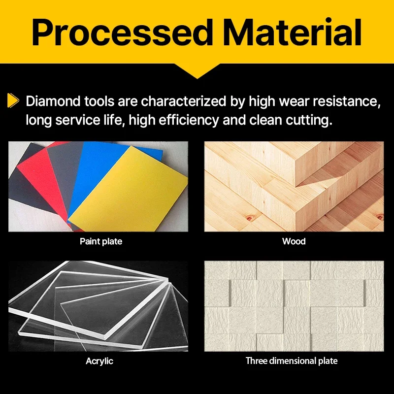 12.7mm PCD Straight Cutter Wood Router Bit Acrylic Slotting Router Bits