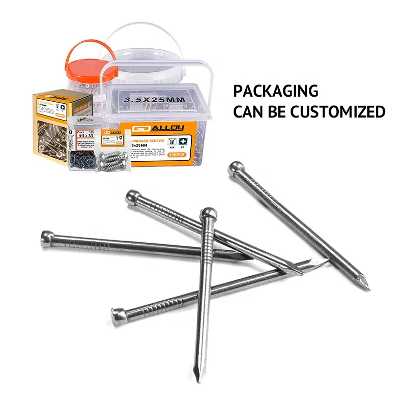 Безголовый картон DIN1152, оцинкованная стальная проволока, железо, китайский поставщик, полированные обычные гвозди