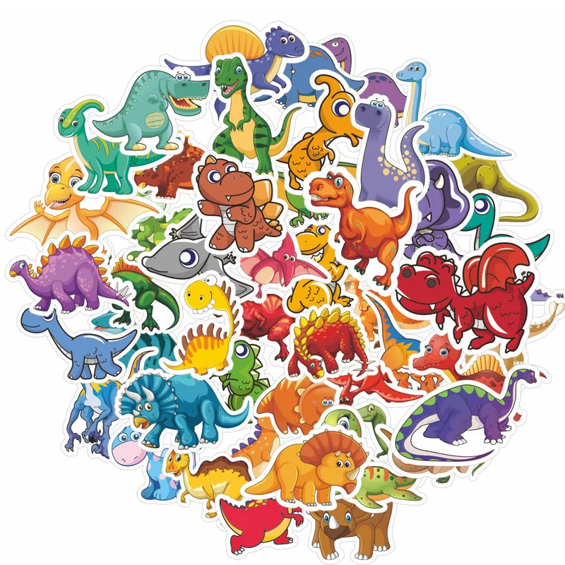 50 шт. мультфильм Динозавр наклейка детская для ноутбука Наклейка