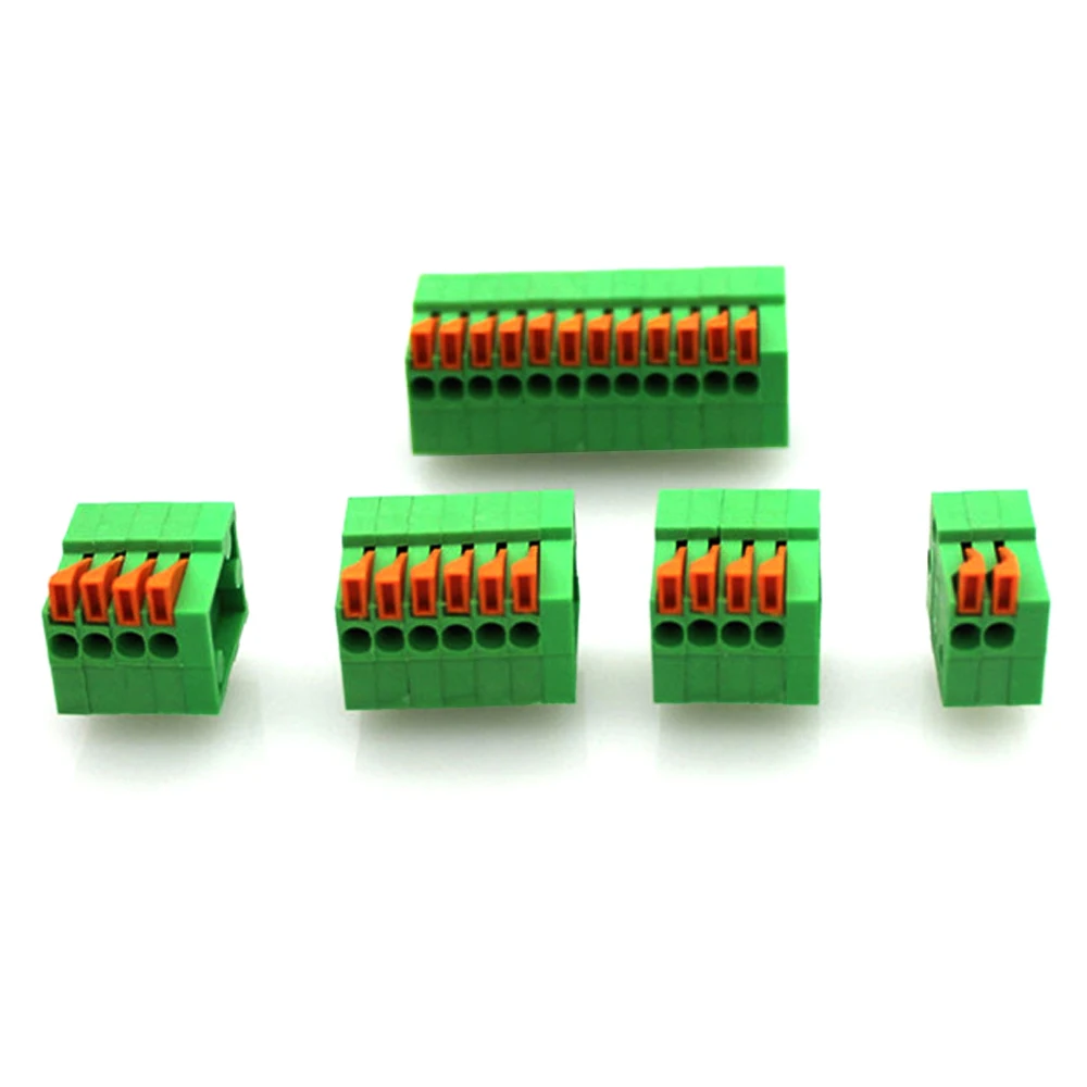 AOSI Безвинтовой клеммный блок FS1-XX-254-01 pcb пружинный клеммный блок