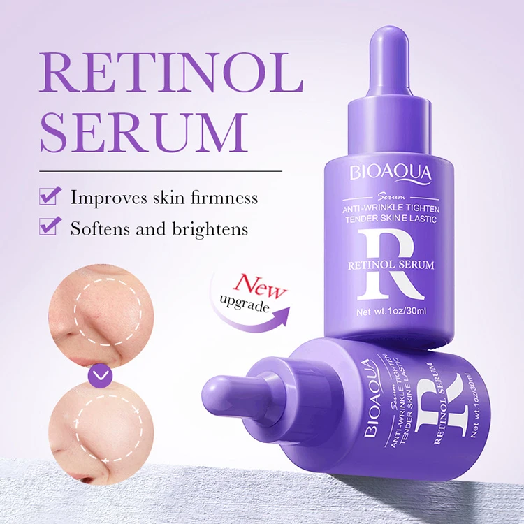 Private Label Vegan Retinol Anti Aging Face Serum Natural Face Retinol Hyaluronic Acid Serum Vitamin C Skin Care Serum