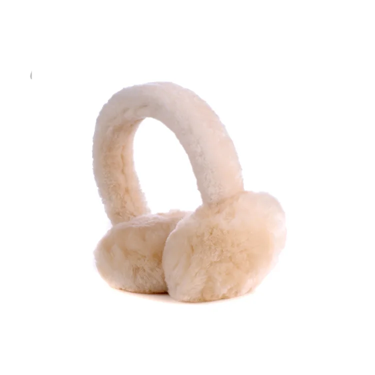 Real Sheep Shearling Fur Earmuff Winter New Design Winter Ear Cover Fur Earmuff