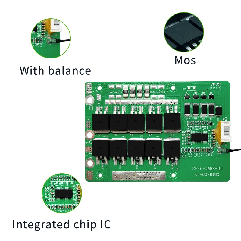 3s 4s 20A 30A 40 A 50A 12V lithium battery BMS battery protection board for UPS portable power station solar storage system