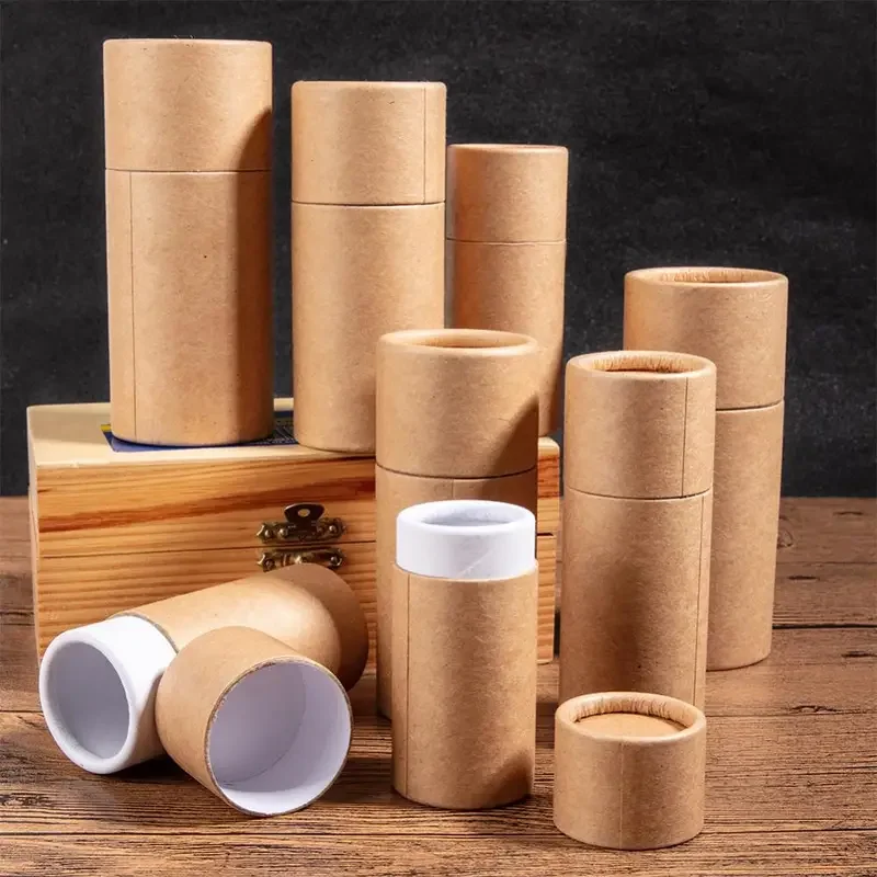 2024 New Recycled Paper Core Tube Custom Printing Brown Kraft Craft Cardboard Paper Tube Packaging