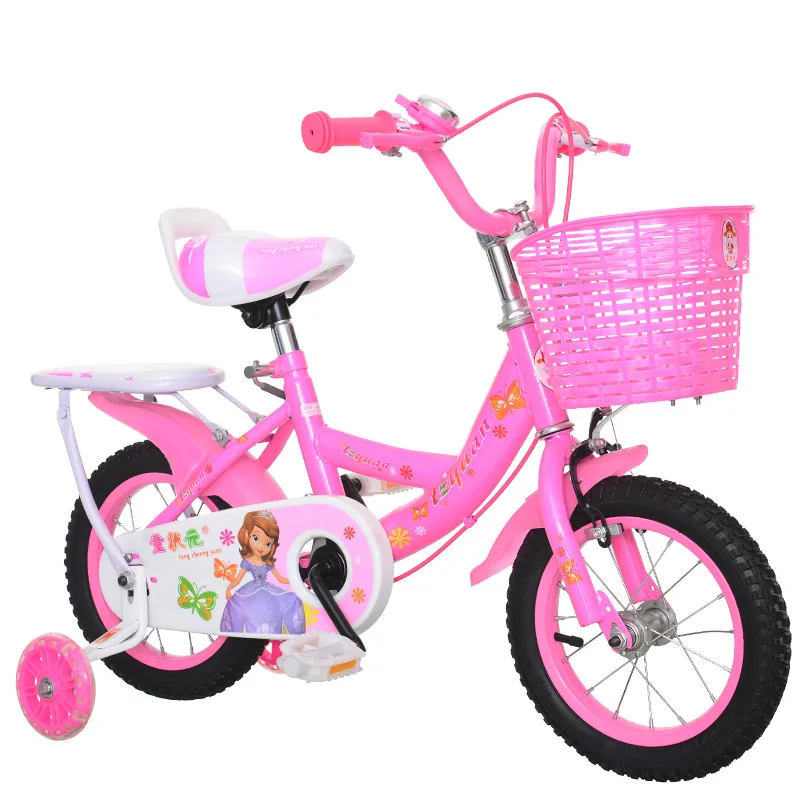 
Hot Sale 12 Inch Bicicleta Frame Mountain Gears Cheap Steel China Infantil Girl Children Kids Bicycle Aluminum Alloy Pink 11 KGS 