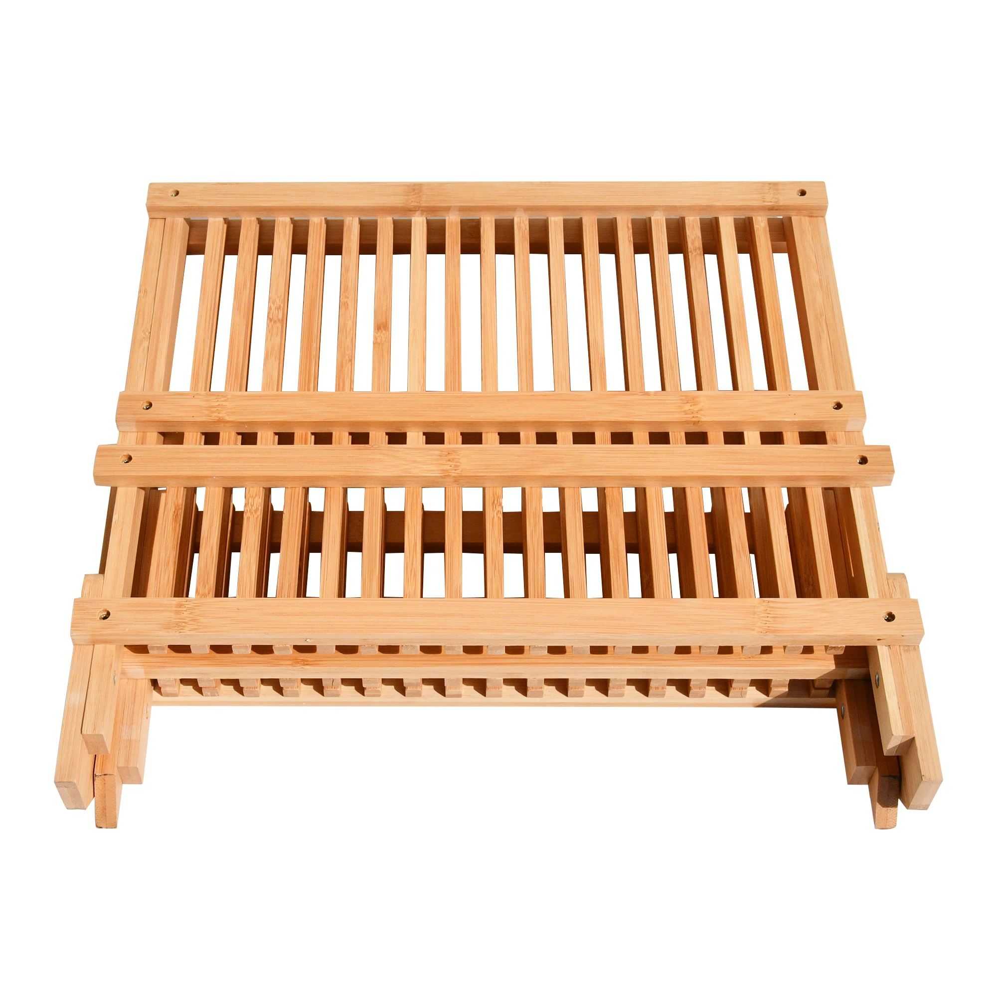 Bamboo Wooden Dish Drying Rack Utensil Holder,Dish Rack For Kitchen Counter Over Sink Small Adjustable