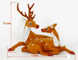 New Christmas elk fluff deer 15*13 cm Christmas tree decorations window scene layout props