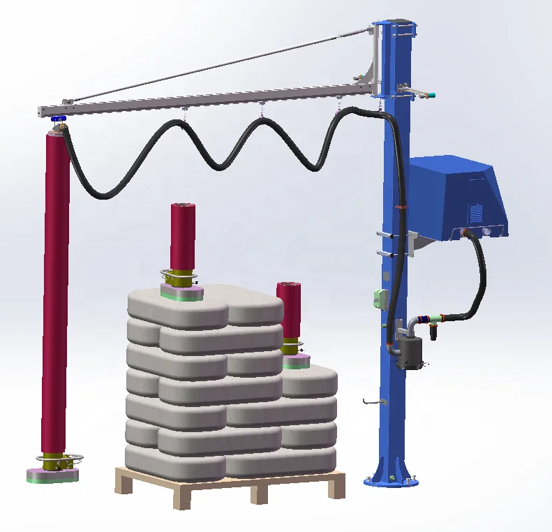 Intelligent Vacuum Suction Cup Pad Lifter vacuum tube lifter for 25kg-100kg carton, sack or plate