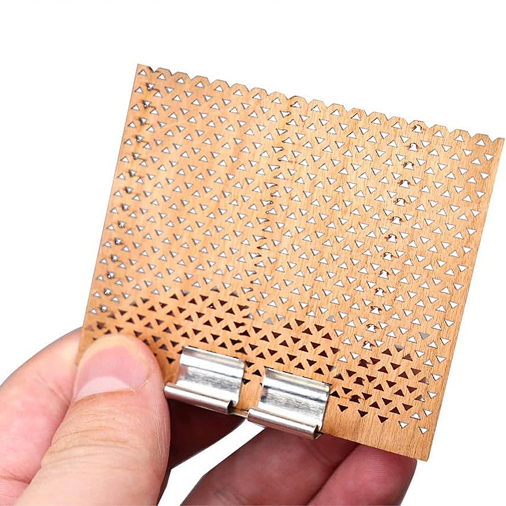 10pcs/set Triangular Hole Shape Wood Wicks with Centering Device Easy To Burn Candle Wicks for Candle Making DIY Scented Candles