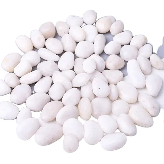 Grey black mix Pebbles Natural White Polished Pebble Wholesale price pebbles cobbles For Decoration