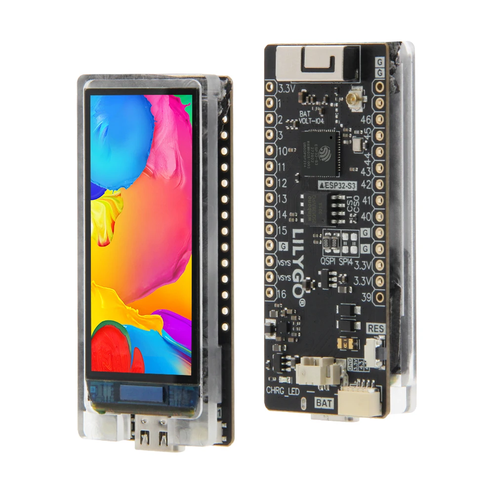 LILYGO TTGO T-Display-S3 amoed ESP32-S3 Wi-Fi модуль Bluetooth 1 91 дюймов amooled сенсорный дисплей развивающая плата для Arduin