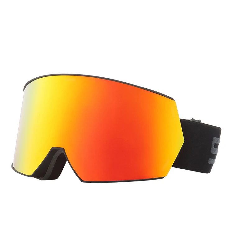 Custom Made CE Ski Glasses Magnetic Framless UV HD Cylinder Super Magnetic Antifog Ski Goggles