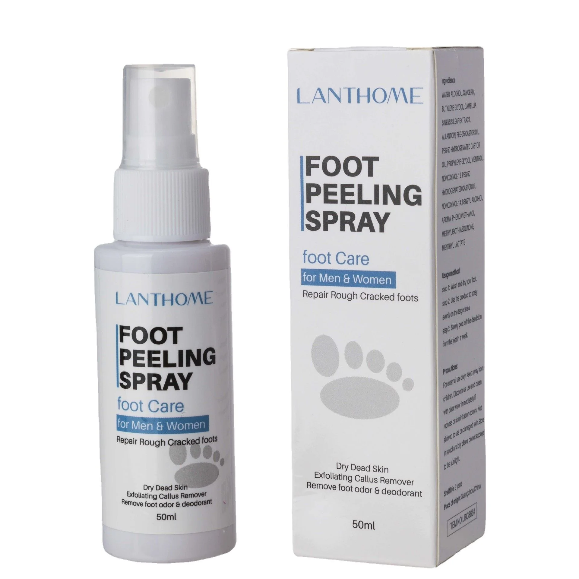 Wholesale Foot Skin Care Heels Deodorant Urea 40% Orgainc Ingredient Exfoliating Nourishing Moisturizing Peeling Foot Spray 50ML