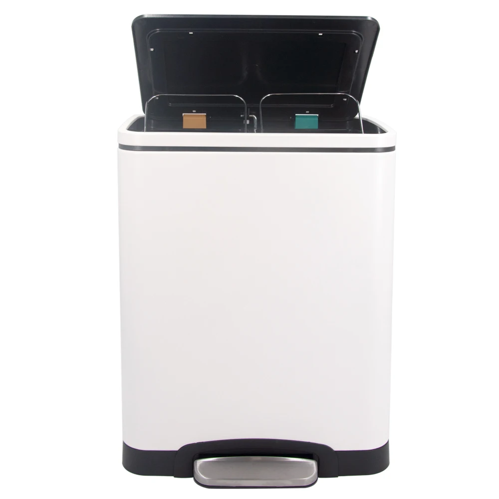 Hotel street soft closing 30L 7.9 gal two garbage classification waste  sorting  dust bin