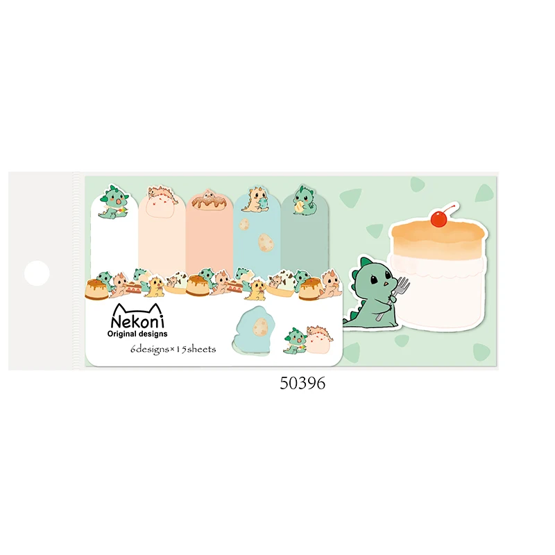Nekoni Hot Sale Sticky Notes Pad Memo Pad Animal Self-Stick Note Pads Paper Index Bookmark Cute Kawaii Memo Note