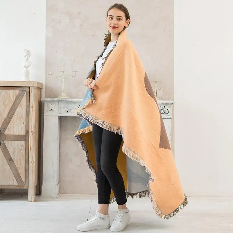 Custom Woven Tapestry Towel Blanket Design Logo - 100% Cotton Polyester Custom Print Woven Blanket