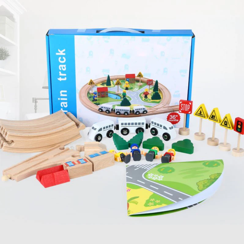 Amazon hot sale 2020 NEW wooden train track set toys wholesale special offer toy of girls