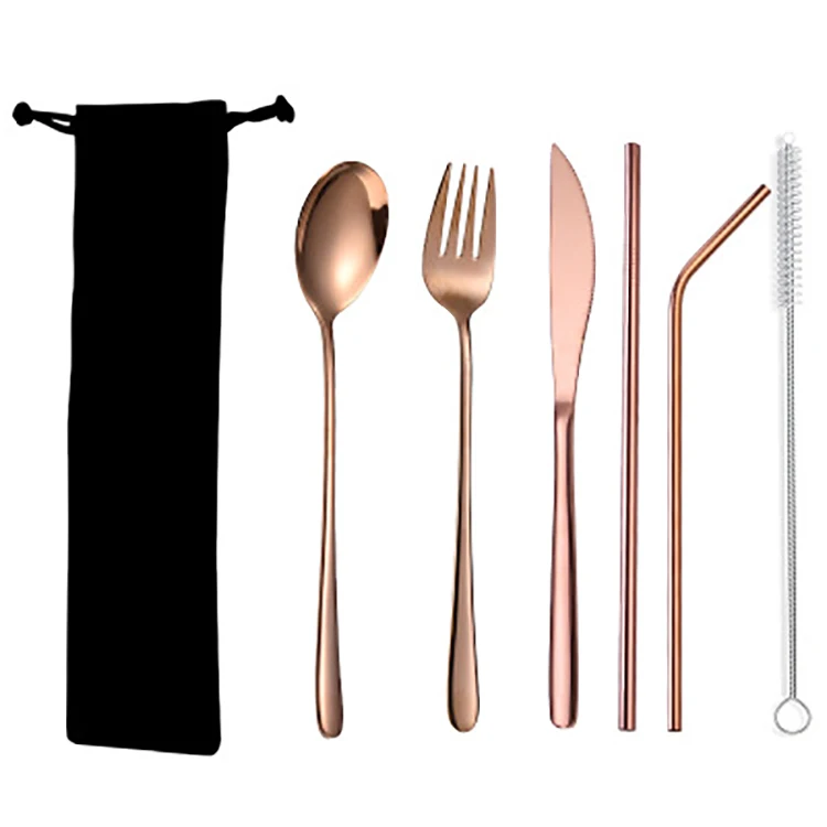 
Fashional Rainbow PVD Coating Cutlery, Titanium Cutlery Set, Colorful Dinner Tableware 