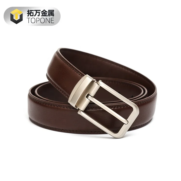 Fashion Genuine Leather pin Belts Business Pin Buckle Belts