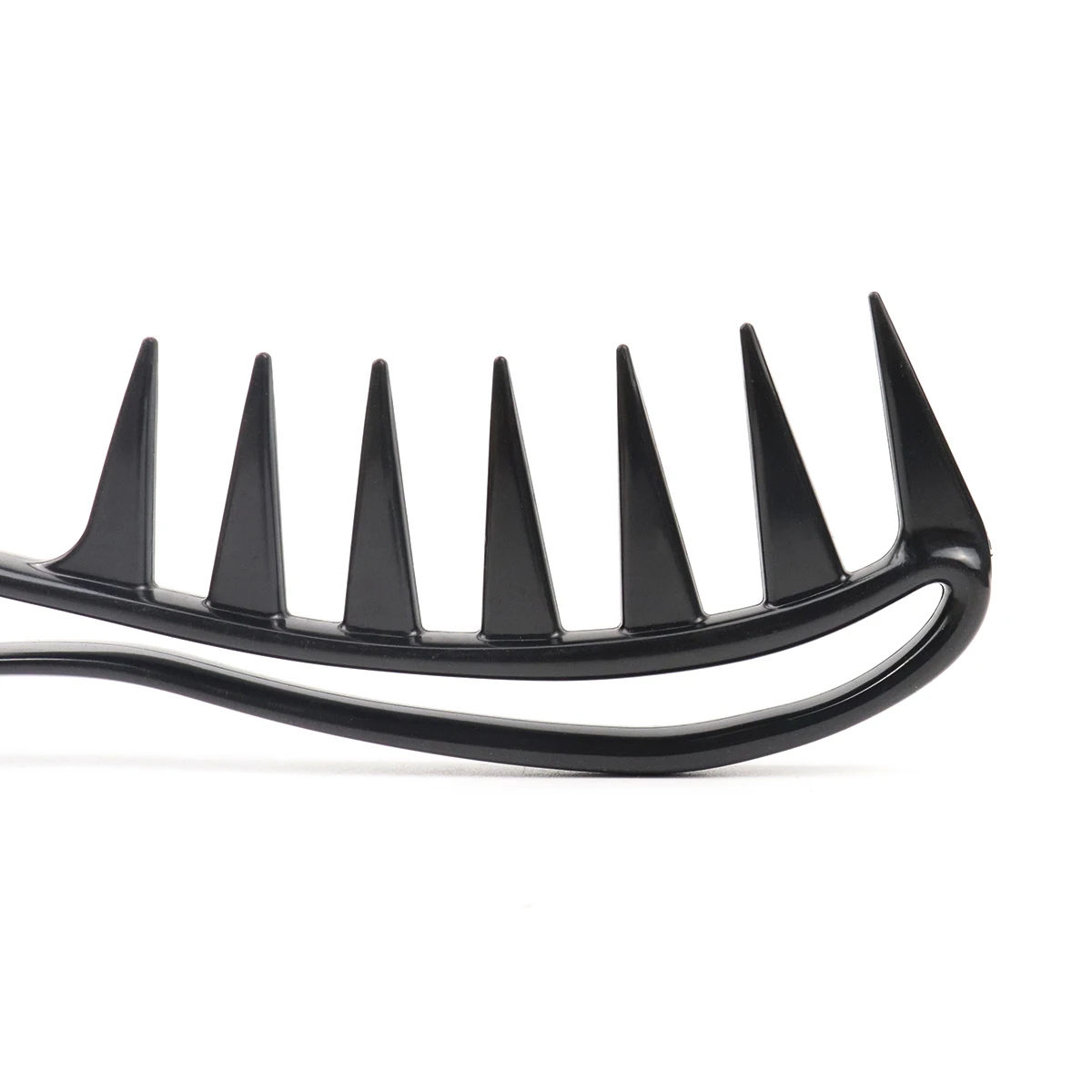 Barber & Salon Plastic Fish Shape Curly Wide Tooth Comb Heat-resistant Oil Head Comb for Styling Hair