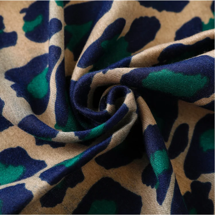 Classic fashion leopard Hijab long scarf ladies cotton scarves shawl