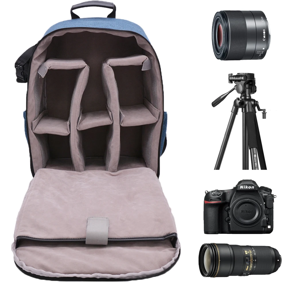 Wholesale Dslr Custom Large Professional Nylon Waterproof Video Camera Backpack Bag For Travel