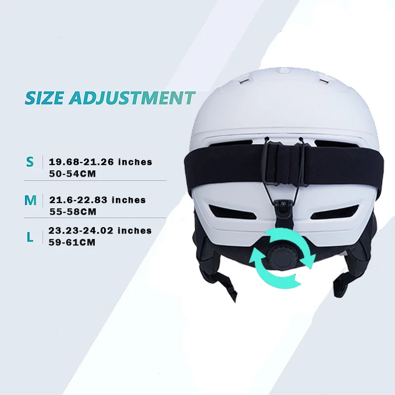 Safe Comfortable Ski Helmet ABS Shell With Air Flow Vents keep Cool Dry EN1077 Certified Adjustable Vents Ski Helmet