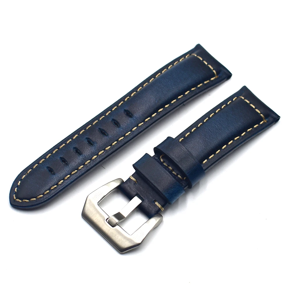 18mm 20mm 22mm Assolutamente Genuine Leather Watch Band with Pre-v Buckle Watch Strap