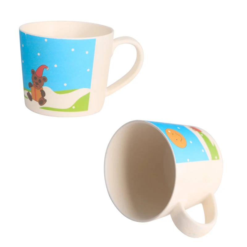 Hot Sale Bamboo ware Kids Set Melamine Baby Food Tray Kids Divided Dinner Plate baby feeding set