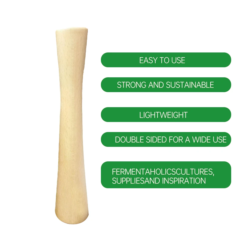 Bamboo Coffee Pressing Tamper Tool Kitchen Wood Mallet Food Masher Sauerkraut Fermentation Tamper