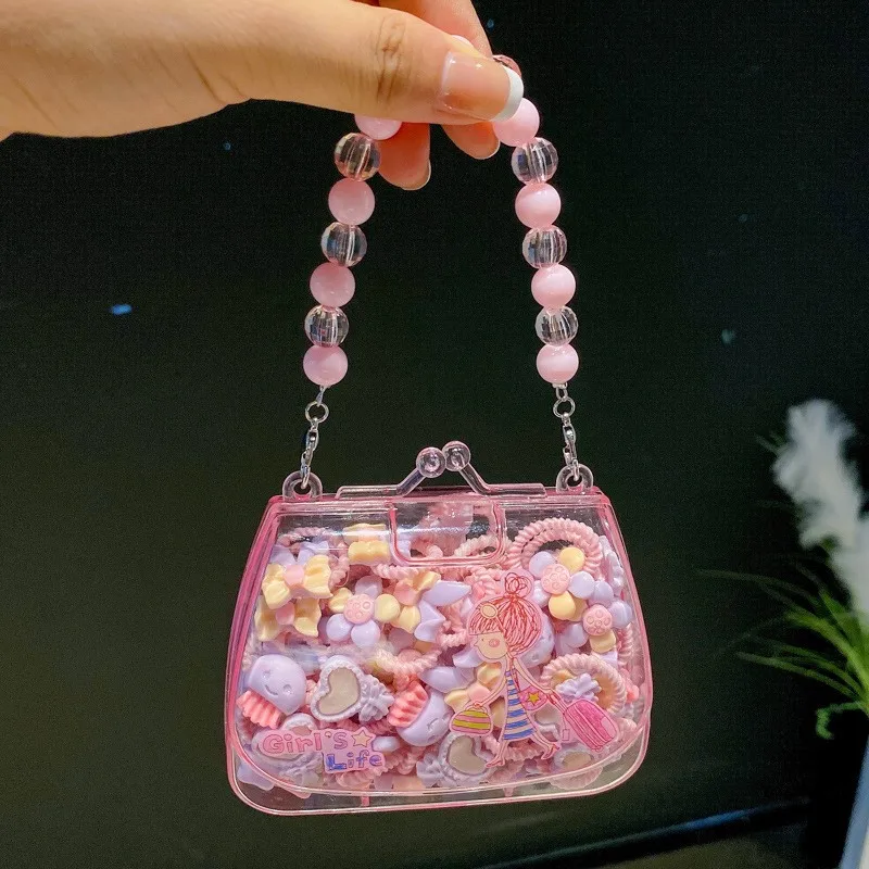 IFOND 20pcs/bag Cute New Flower Cartoon Hair Circle Children Baby Elastic Rubber Band Tie Girls Hair Accessories Gift Box