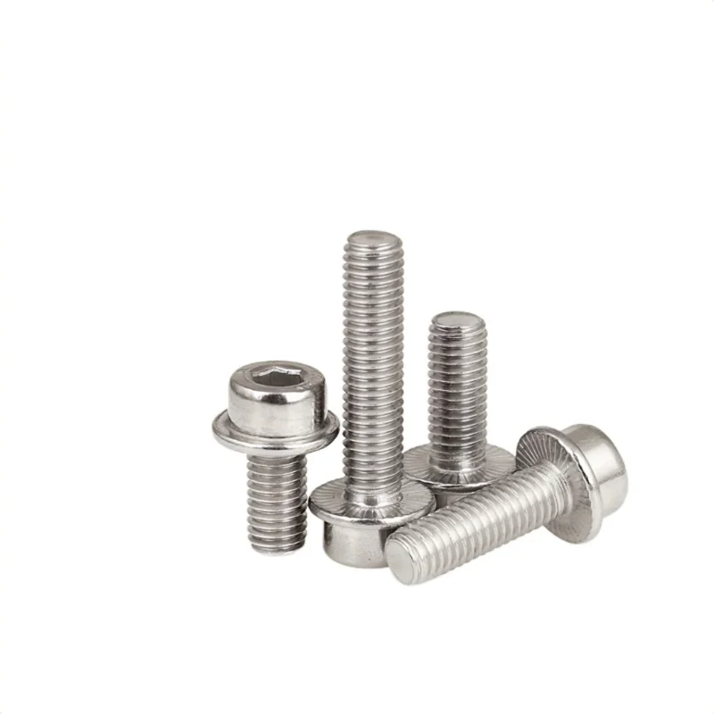 Din6921 M6/M8/M10 Flange Bolts Black Oxide Zinc Finish Stainless Steel Carbon Material 35mm Grade 8.8/10.9 Serrated Flange bolt