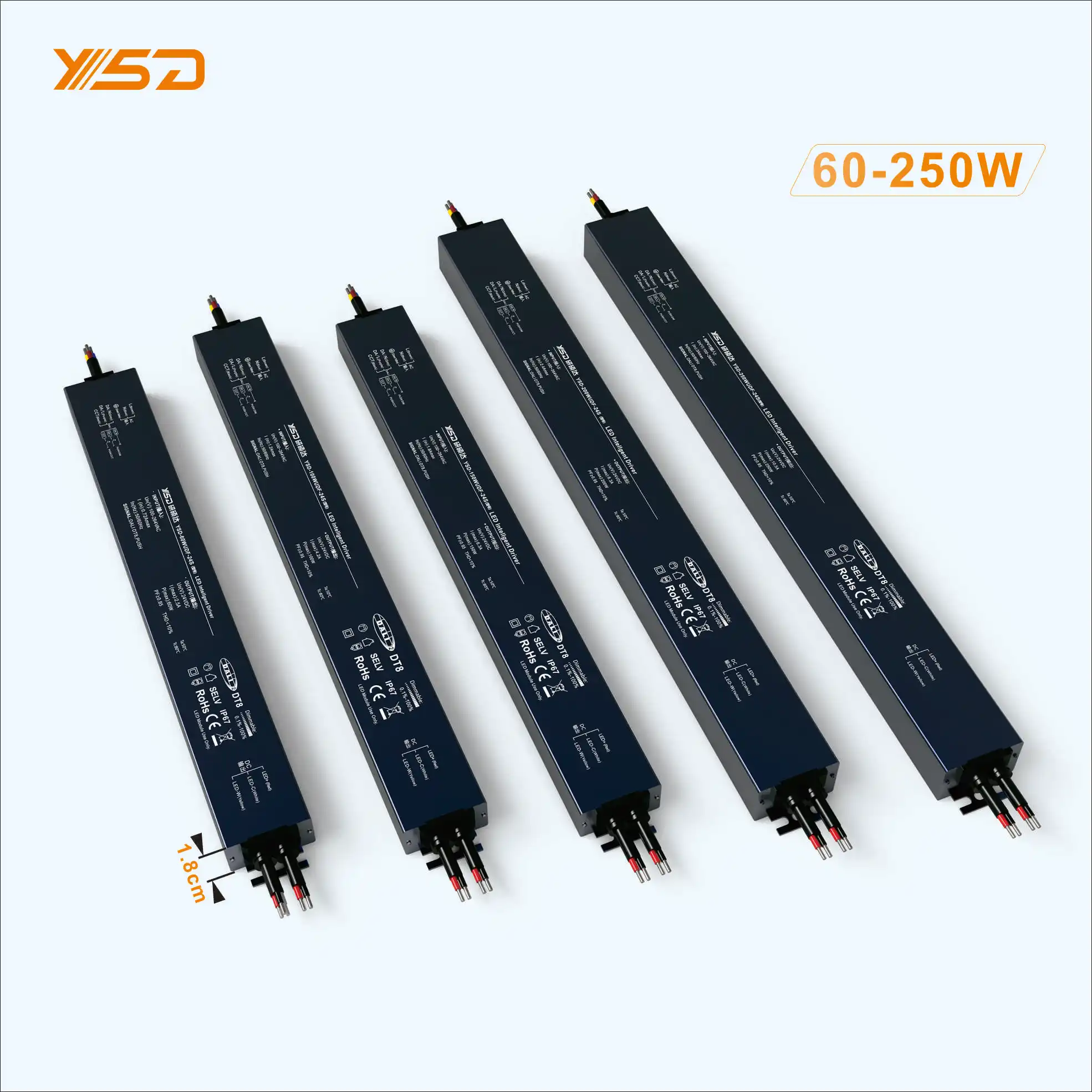 DALI Dimmable 24V Led Power Supply Dimmable LED Driver Constant Voltage 60W DC Power Supply