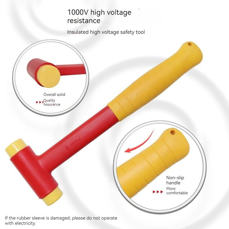 Factory supply 1000v professional insulated hammer with replaceable inserts for car repair