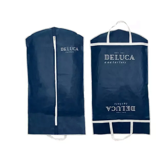 Изготовленные на заказ водонепроницаемые подвесные хлопковые сумки для одежды, сумки для переноски костюмов, чехлы для одежды, сумки с индивидуальным логотипом