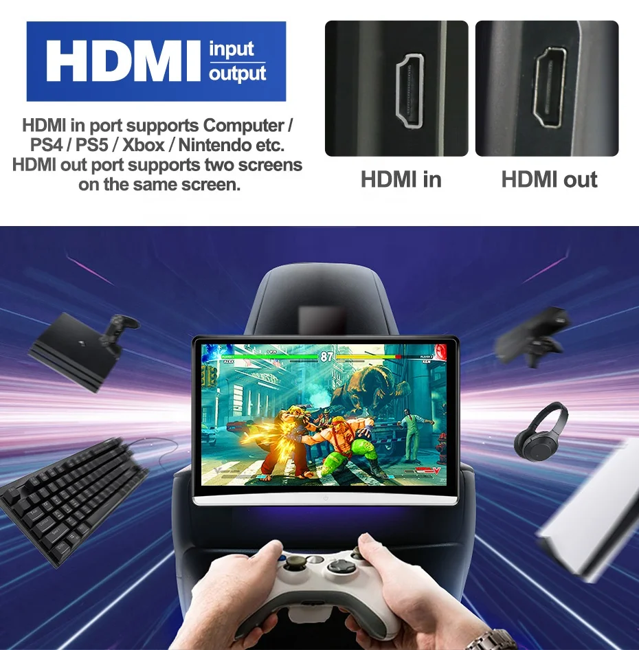 Jmance 13 3 дюймов Android 10 0 подголовник телевизор 4K монитор автомобиля многофункциональный планшет сенсорный экран WiFi/BT/автомобильное радио