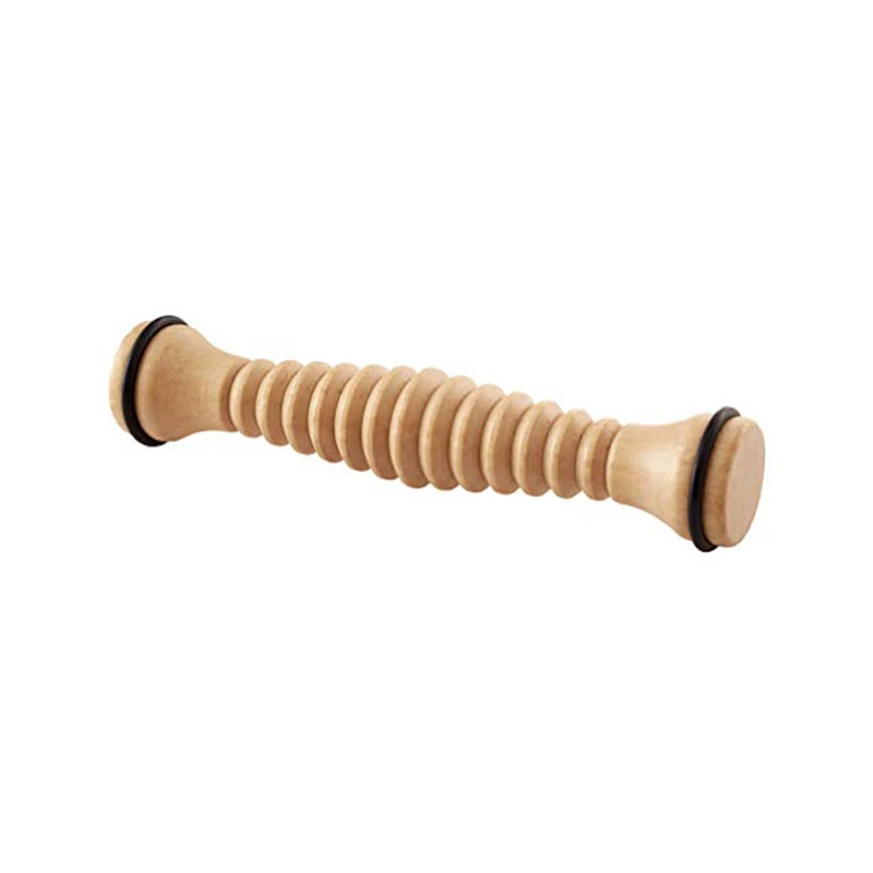 Promotional Home Use Plantar Fasciitis Stress Relaxation Body Back Anti Cellulite Manual Wooden Foot Roller Massager