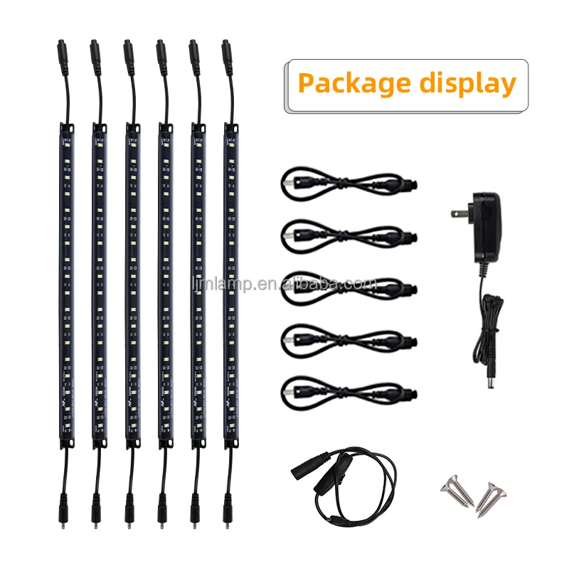 Customized wholesale DIY Lengthen 12w usb rechargeable cabinet light led cabinet display lights for indoor