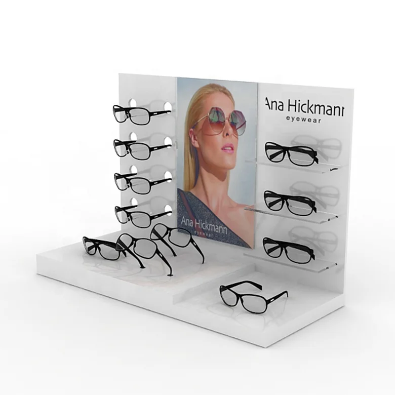 Wholesale Sunglasses Display Racks Eyewear Holder Display Stand for Glasses Store Clear Acrylic Counter