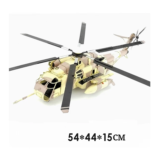 Retro ch-52e super stallion camouflage helicopter model iron sheet metal hand decoration living room decoration creative gift