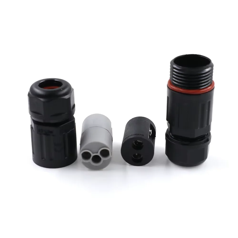 2p 3p Ip68 Mini Waterproof Connector Power Copper 16a Fast Connector 26awg Male & Female Ip68(4m Water Depth)
