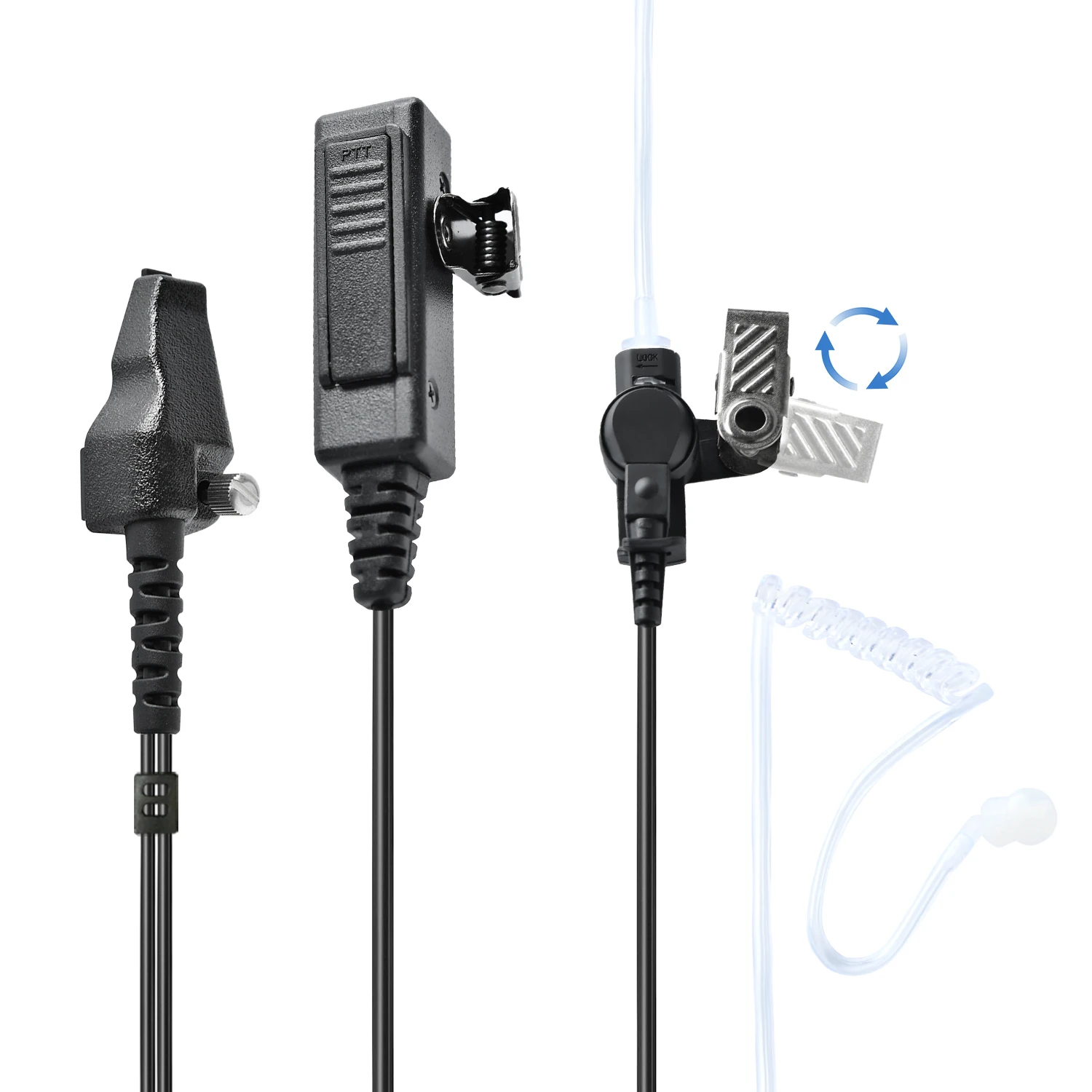 Air Acoustic Tube Headset Earpiece For Walkie Talkie Two Way Radio Professional Accessories PTT Push To Talk