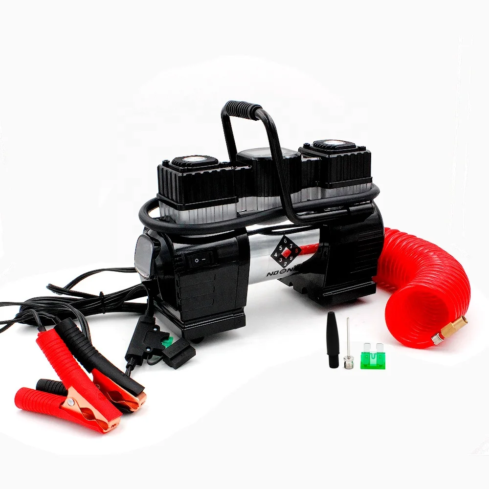 CE/ROHS Certificate Heavy Duty Portable Double Cylinder Small Electric 12V Digital Tire Inflator