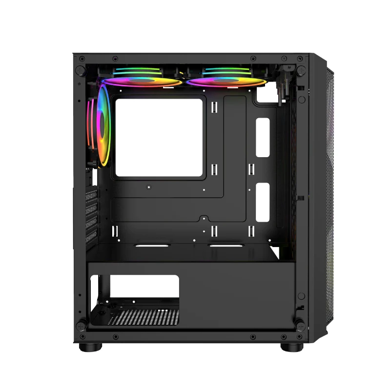 Customized PC Case for Gaming Mid Tower White Color with 280mm RGB Fan Computer Gaming Case
