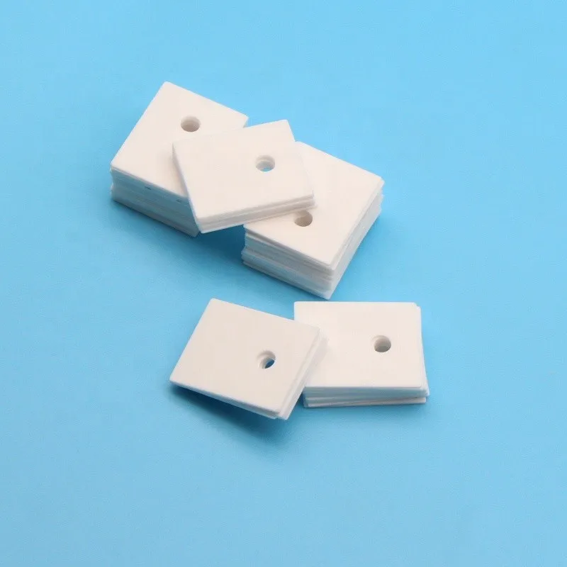 Thermal conductive 24 W/m. K 96% Alumina Oxide Ceramic LED Heat Sink with Hole