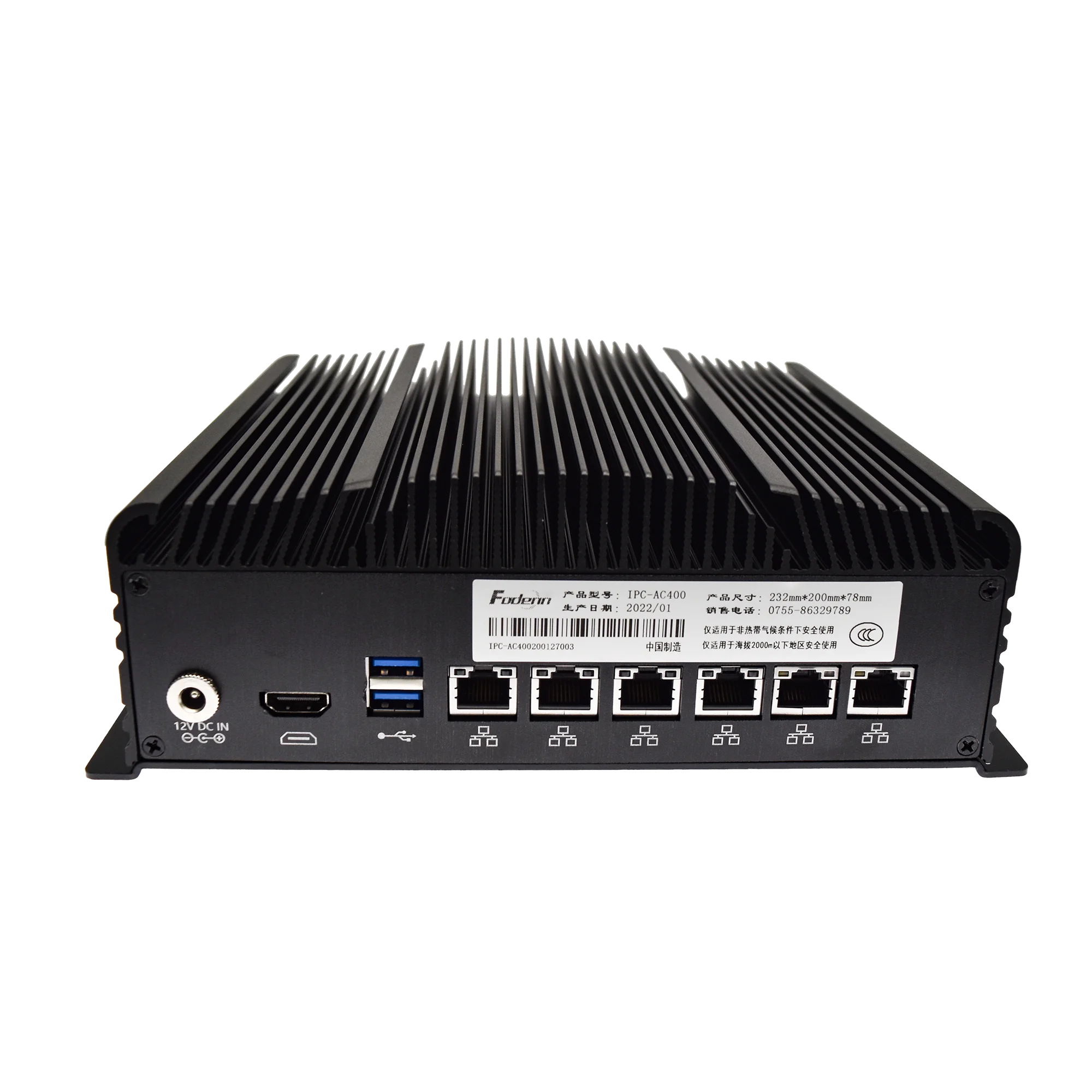 Fodenn Tigerlake-U Intel Core 11th Gen Windows/Linux Machine Vision HMI Control Industrial Computer