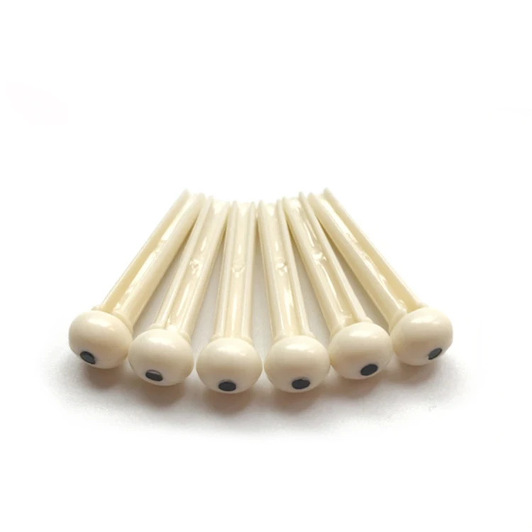 Tongling 6PCS Acoustic Guitar ABS Plastic Bridge Pins Guitar Accessories