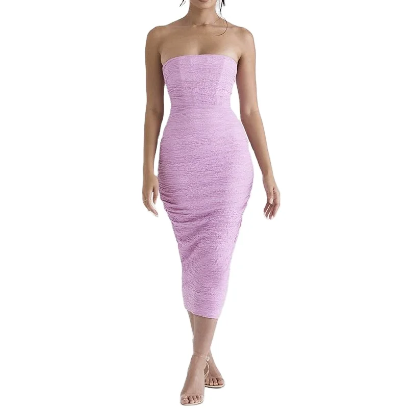 Mauve Tribal No Sleeve Beach 2023 Summer Girls Long Maxi Sundress Elegant Support Teacher Thrift Tube Sexy Casual Dress